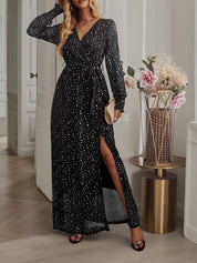 Celestira Glow | Sequin Wrap Maxi Dress