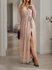 Celestira Glow | Sequin Wrap Maxi Dress