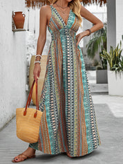 Solmara Drift | Bohemian V-Neck Maxi Dress