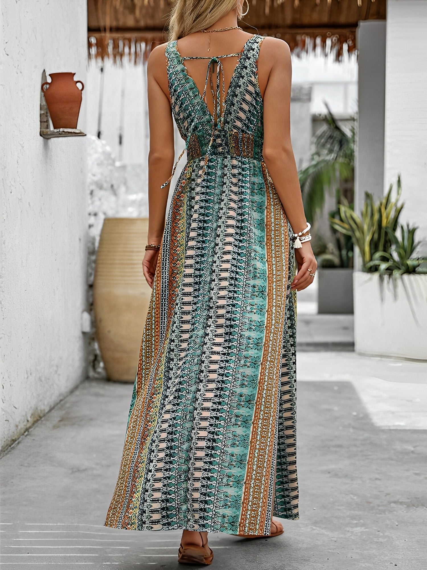 Solmara Drift | Bohemian V-Neck Maxi Dress