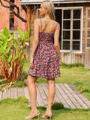 Isla Montgomery | Floral Spaghetti Strap Mini Dress For Women