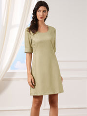 Lucienne Hart | Half Sleeve A-Line Mini Dress For Women