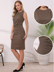 Bianca Romano | Sleeveless Ruched Midi Dress For Women