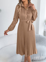 Maravelle Grace | Pleated Shirt Midi Dress