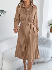 Maravelle Grace | Pleated Shirt Midi Dress