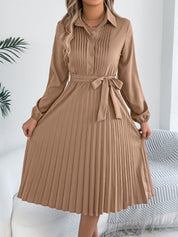 Maravelle Grace | Pleated Shirt Midi Dress