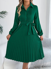 Maravelle Grace | Pleated Shirt Midi Dress