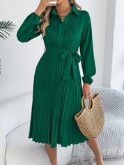 Maravelle Grace | Pleated Shirt Midi Dress