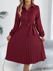 Maravelle Grace | Pleated Shirt Midi Dress