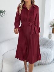Maravelle Grace | Pleated Shirt Midi Dress