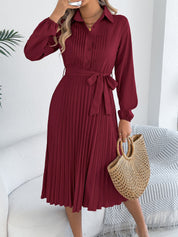Maravelle Grace | Pleated Shirt Midi Dress