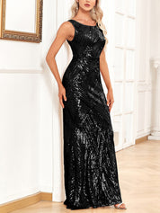 Aurelis Radiance | Sequin Geometric Maxi Gown