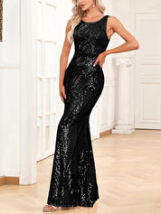 Aurelis Radiance | Sequin Geometric Maxi Gown