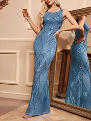 Aurelis Radiance | Sequin Geometric Maxi Gown