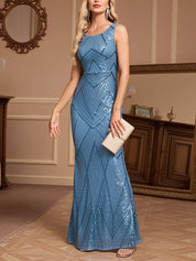 Aurelis Radiance | Sequin Geometric Maxi Gown