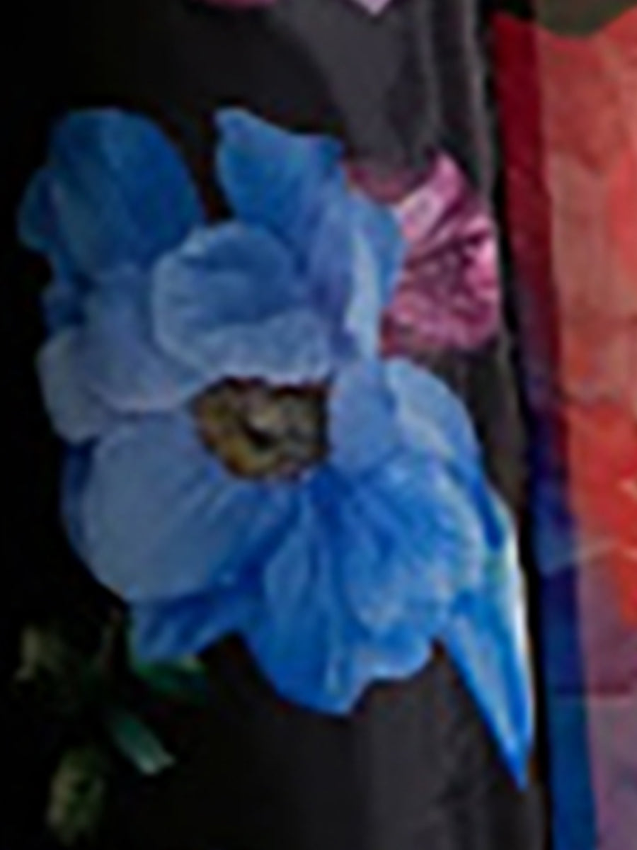 Seraphina Muse | Sheer Floral Bow Maxi Dress For Women