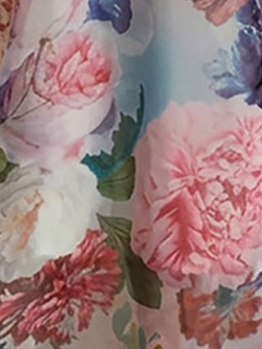 Seraphina Muse | Sheer Floral Bow Maxi Dress For Women