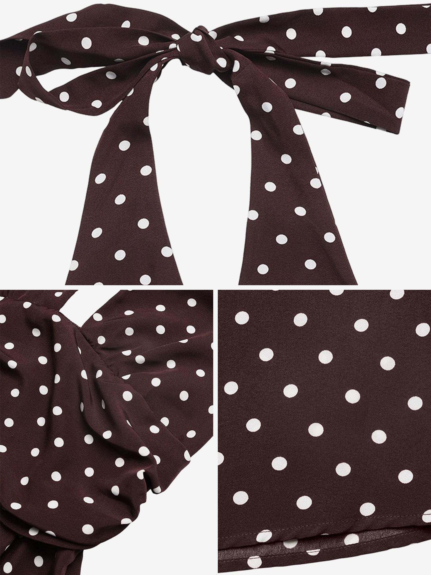 Sienna Bellucci | Chocolate Polka Halter Maxi Dress